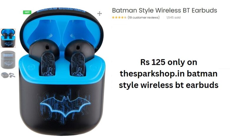 Rs 125 Only on TheSparkShop.in Batman Style Wireless BT Earbuds