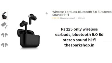 Rs 125 only wireless earbuds, bluetooth 5.0 8d stereo sound hi-fi thesparkshop.in